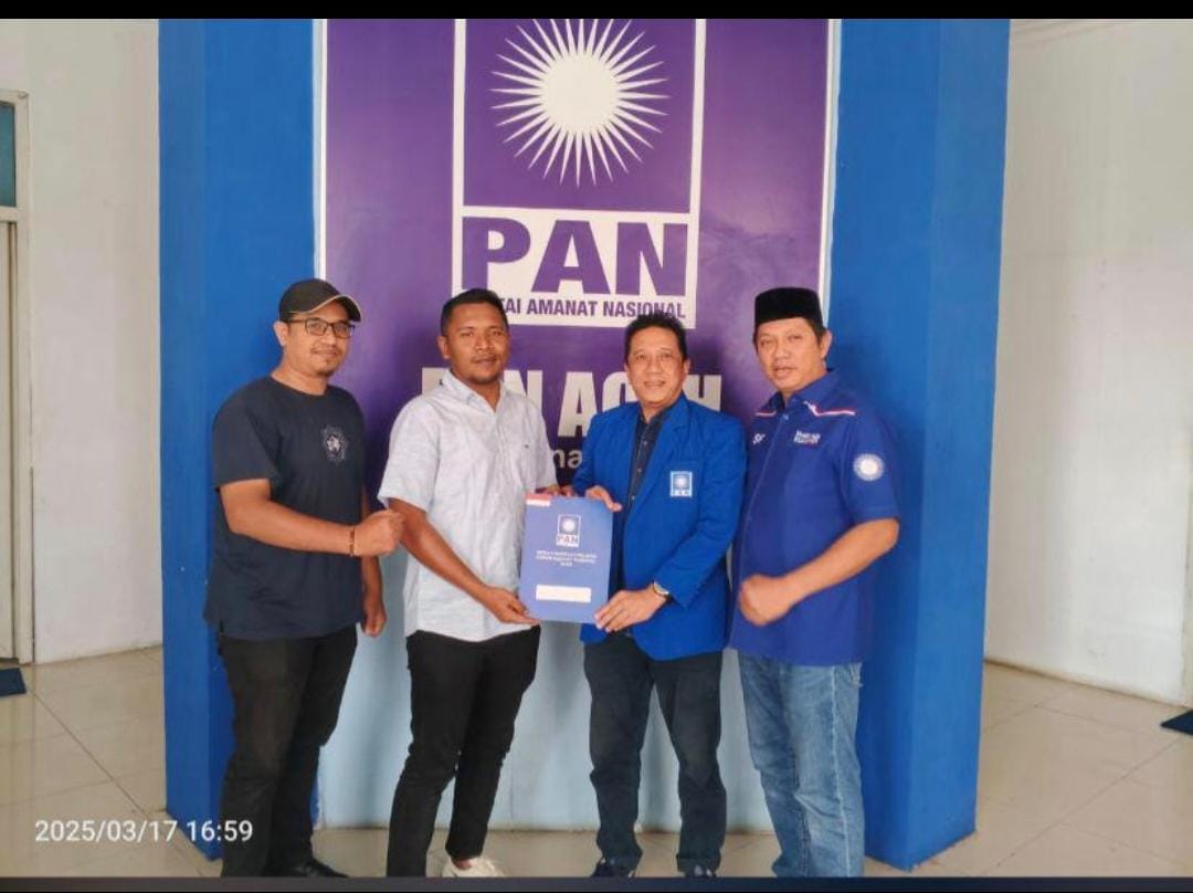 Abdul Rachman mendaftar Sebagai Calon Ketua DPD PAN Abdya