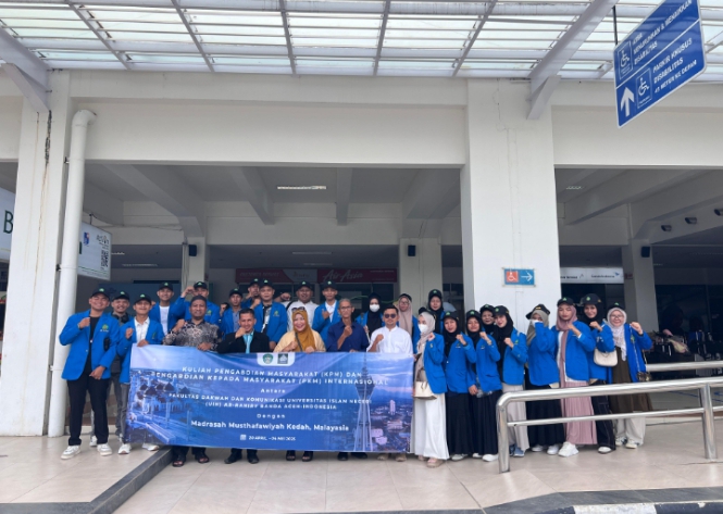 25 Mahasiswa dan 6 Dosen FDK UIN Ar-Raniry Ikuti KPM-PKM Kolaborasi Internasional di Malaysia