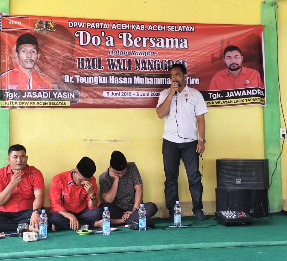 Momentum Haul Alm.Tgk Hasan Tiro, KPA dan PA Doa Bersama, Anggota DPRK Ali Basyah Alias Irhafa Manaf Ajak Perjuangkan MOU Helsinky