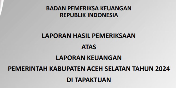 BPK: Dana Non Kapitasi Prolanis Tidak Masuk APBK Aceh Selatan, Rp467 Juta Tidak Tercatat dalam Keuangan Daerah