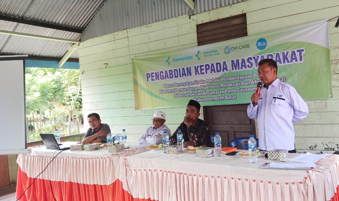 Upaya Pencegahan Stroke Melalui Pemberdayaan Penderita Hipertensi Dengan Senam Hipertensi, Relaksasi dan Afirmasi Sehat di Lhok Sari Pante Ceureumen Aceh Barat