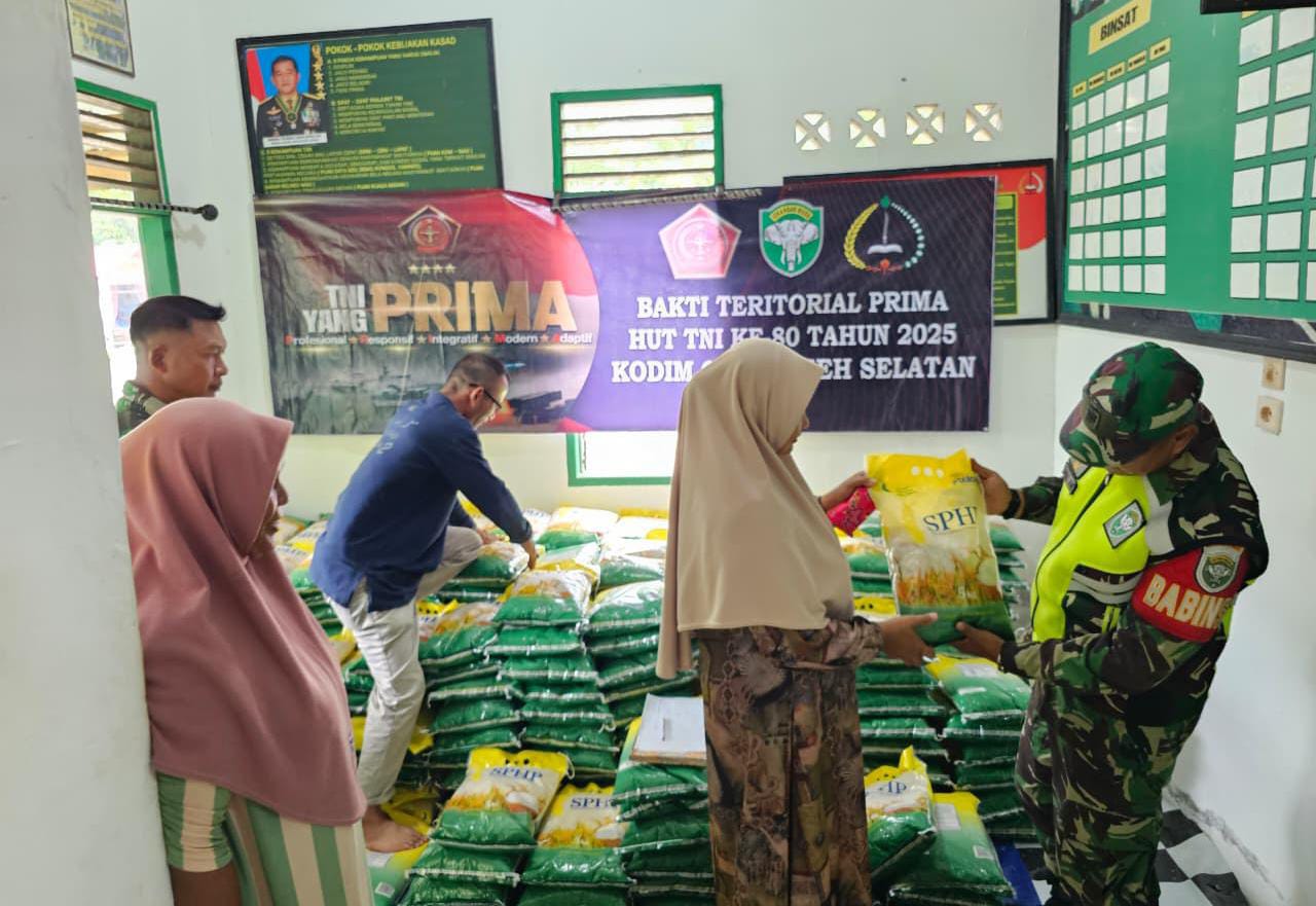 Serbuan Bhakti Teritorial PRIMA, Kodim Aceh Selatan Gelar Gerakan Pangan Murah 