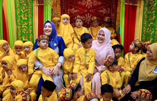 Bunda PAUD Aceh Gelar Open House, Sambut Ratusan Anak PAUD di Pendopo Gubernur