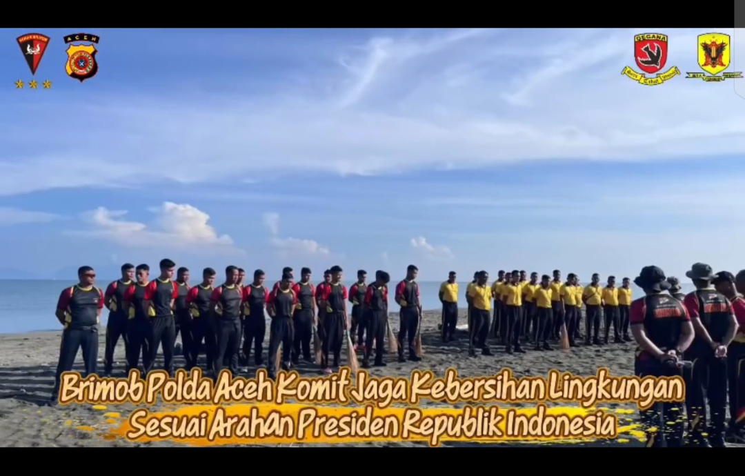 Personel Gegana Satbrimob Aceh Laksanakan Kurve dan Perawatan Mangrove, Tindak Lanjuti Arahan Presiden