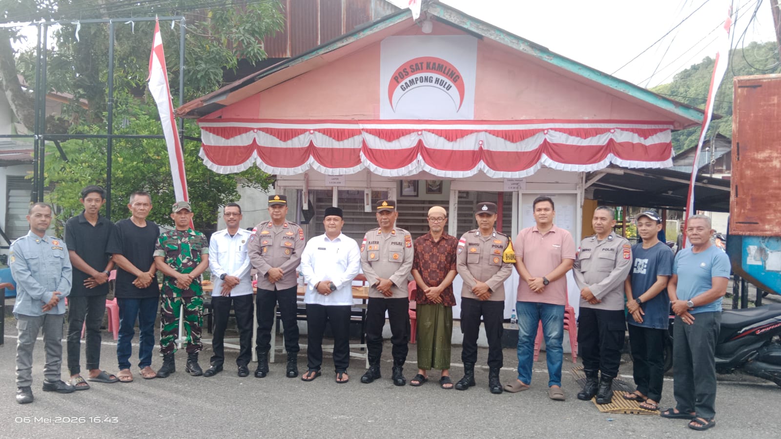 Penilaian POS Siskamling Gampong Hulu, Kasat Binmas Yanizar Tinjau Kesiapan Keamanan
