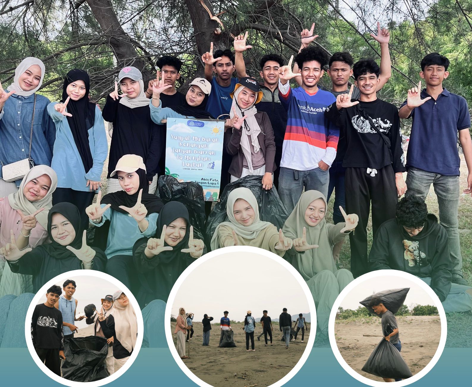 Lingkar Peduli Gelar Aksi Bersih Pantai, Wujud Nyata Kepedulian terhadap Lingkungan