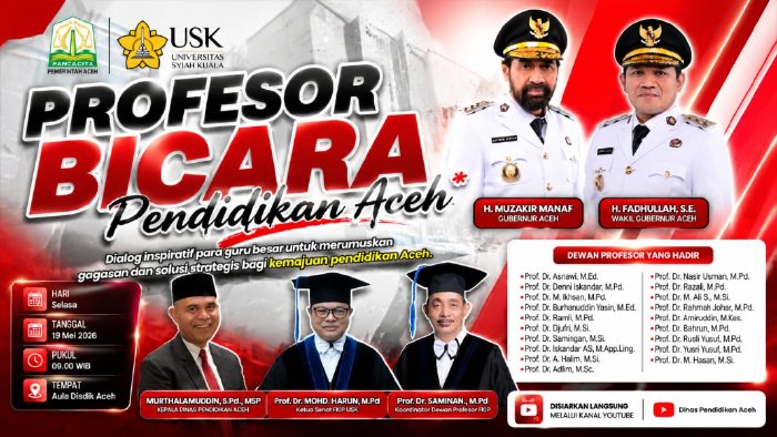 Kadisdik Kumpulkan 21 Guru Besar, Bedah Pendidikan Aceh dari Hulu ke Hilir