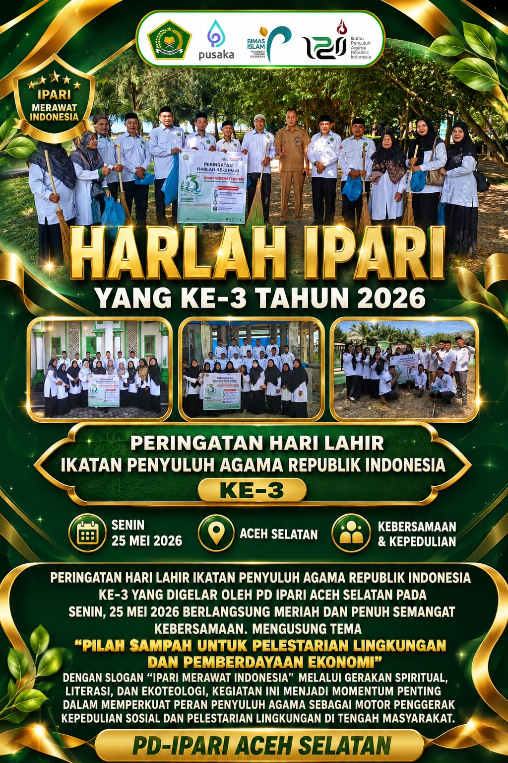 Harlah IPARI Ke-3: “IPARI Merawat Indonesia” melalui Gerakan Ekoteologi dan Kepedulian Lingkungan