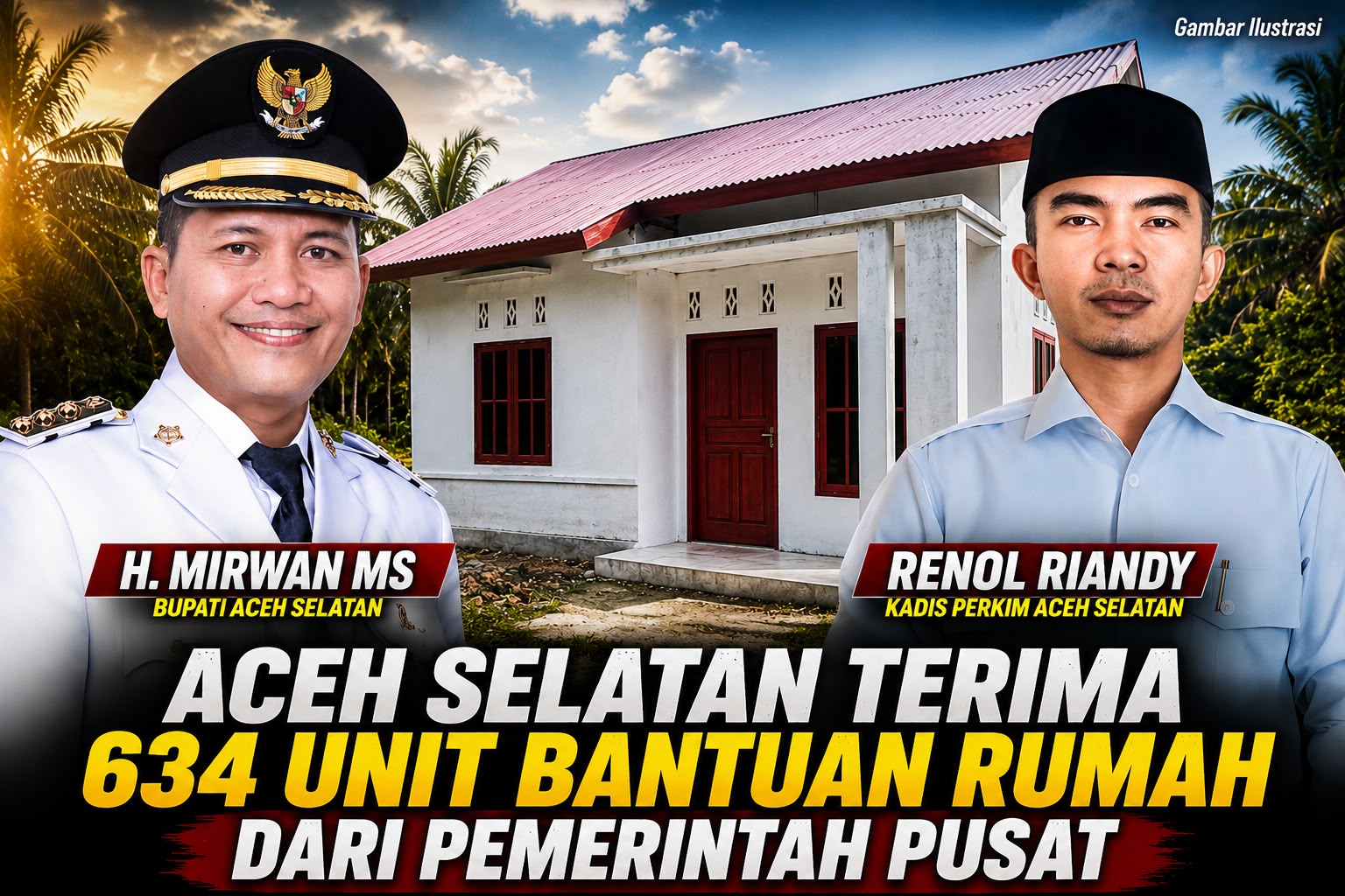 Aceh Selatan Terima 634 Unit Bantuan Rumah dari Pemerintah Pusat