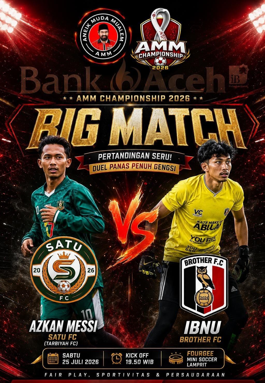 AMM Championship 2026: Benturan Dua Kekuatan! SATU FC dan Brother FC Siap Sajikan Laga Kelas Juara