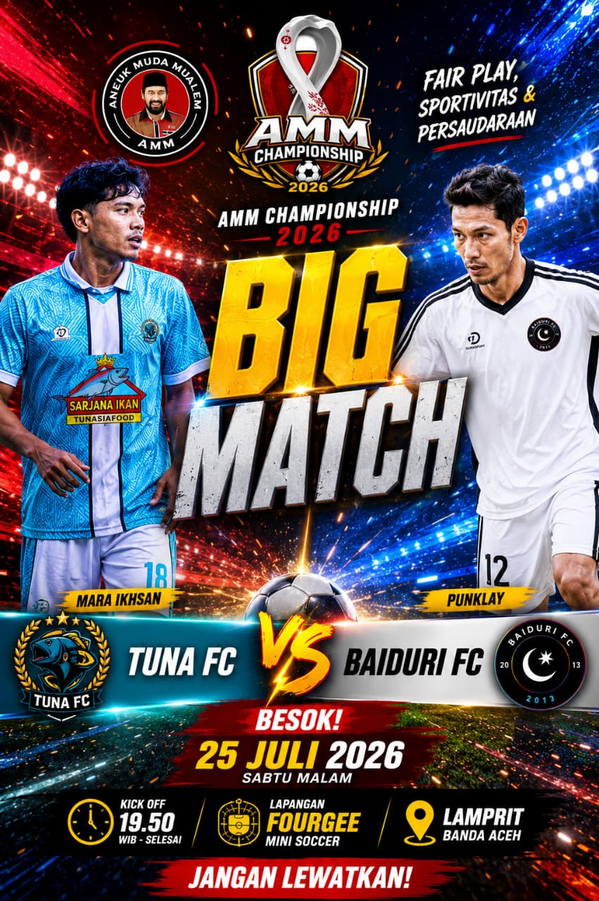 AMM Championship 2026: Perempat Final Dibuka dengan Duel Raksasa! Tuna FC dan Baiduri FC Siap Guncang Fourgee