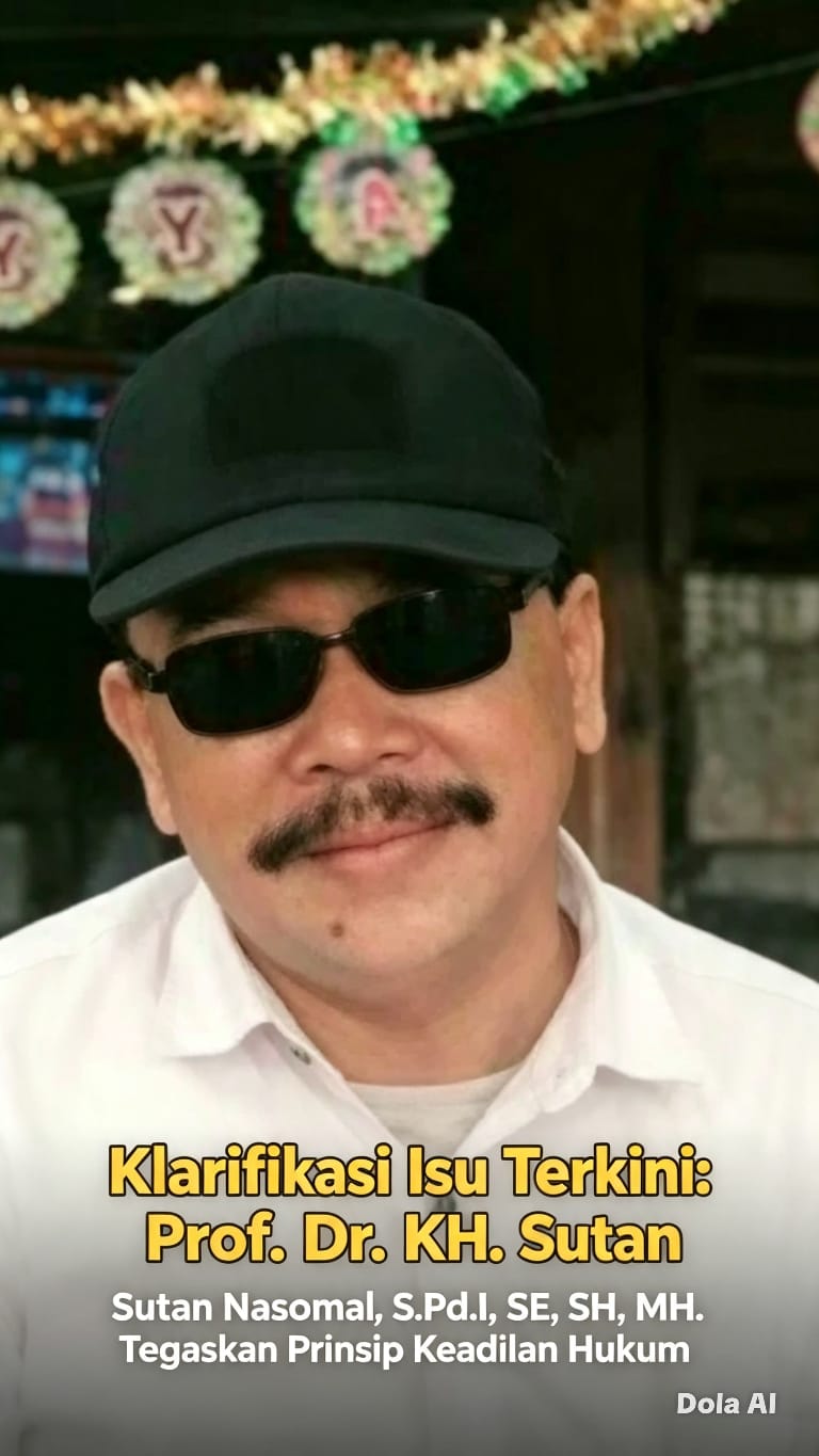 Klarifikasi Isu Terkini: Prof. Dr. KH. Sutan Nasomal, S.Pd.I., SE., SH., MH. Tegaskan Prinsip Keadilan Hukum