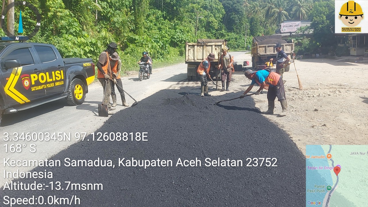 Reaksi Cepat Bupati Mirwan dan Sinergi Yang Baik Antar Dinas PUPR Dengan Satker PJN, Tangani Jalan Rusak di Air Dingin