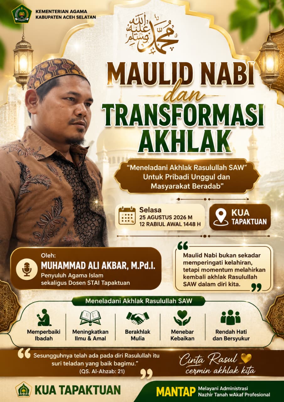 Maulid Nabi dan Transformasi Akhlak: Dari Kesalehan Simbolik Menuju Keteladanan Profetik