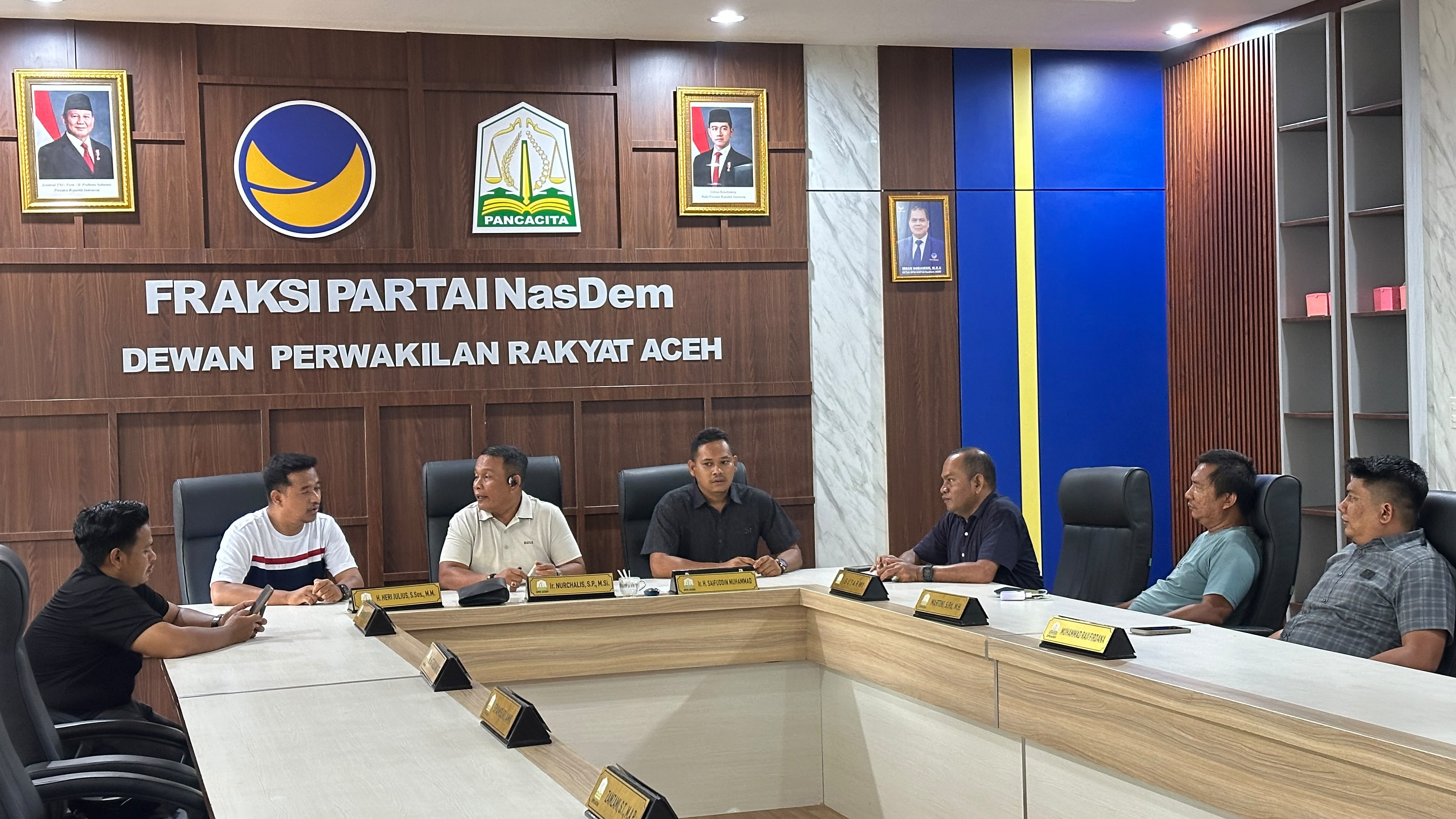 EAF Aceh Silaturahmi ke Fraksi Nasdem DPRA, Bahas FGD WPR Aceh Barat