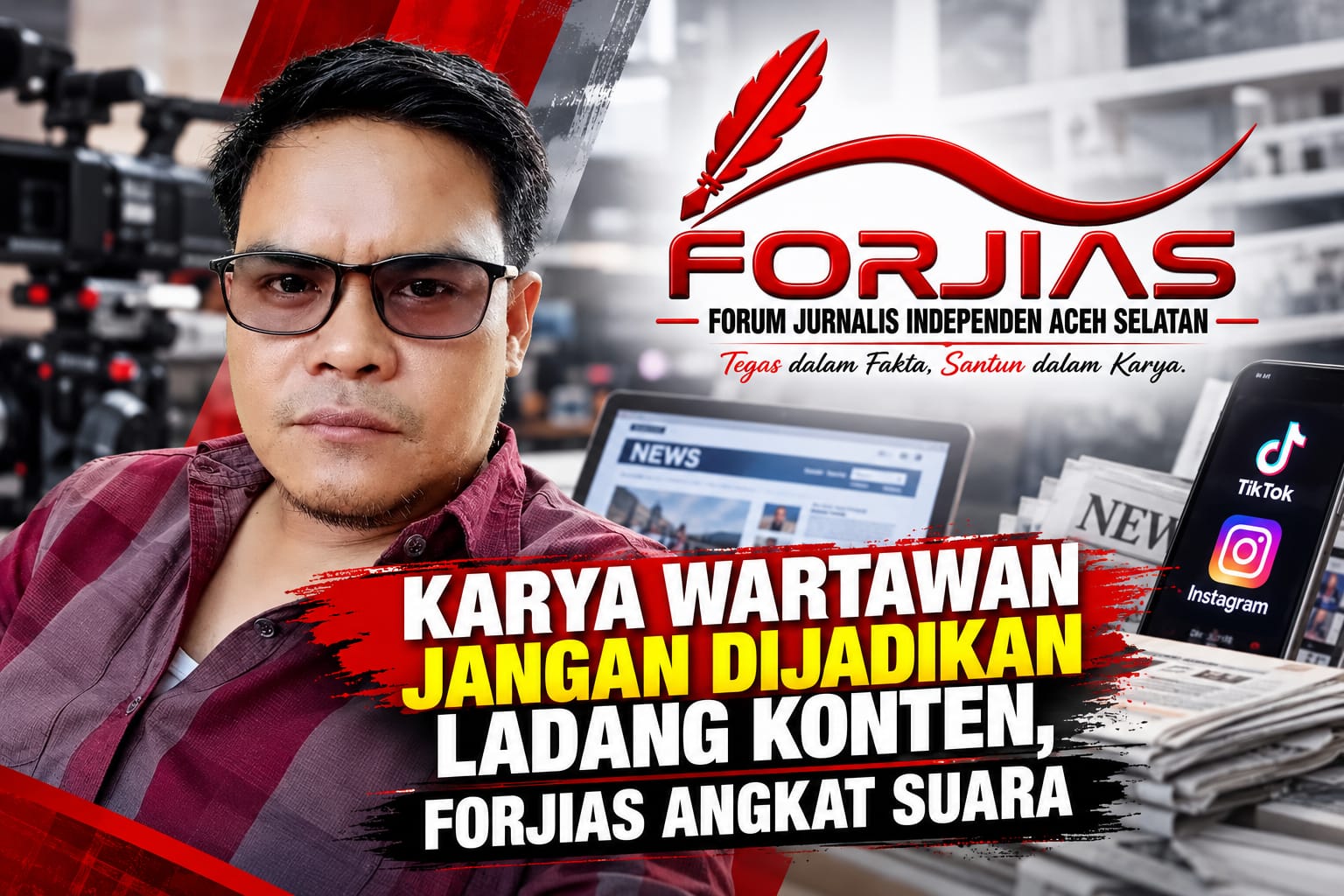 FORJIAS Ingatkan Kreator Konten, Karya Jurnalistik Memiliki Nilai dan Perlindungan Hukum